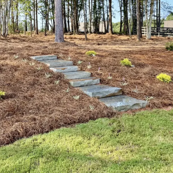 Grey Flagstone Steps By Quiett Scapes